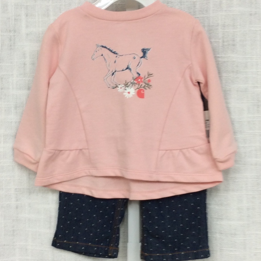 Girls Carhartt 2 Piece 6 Month Top & Jeans Outfit